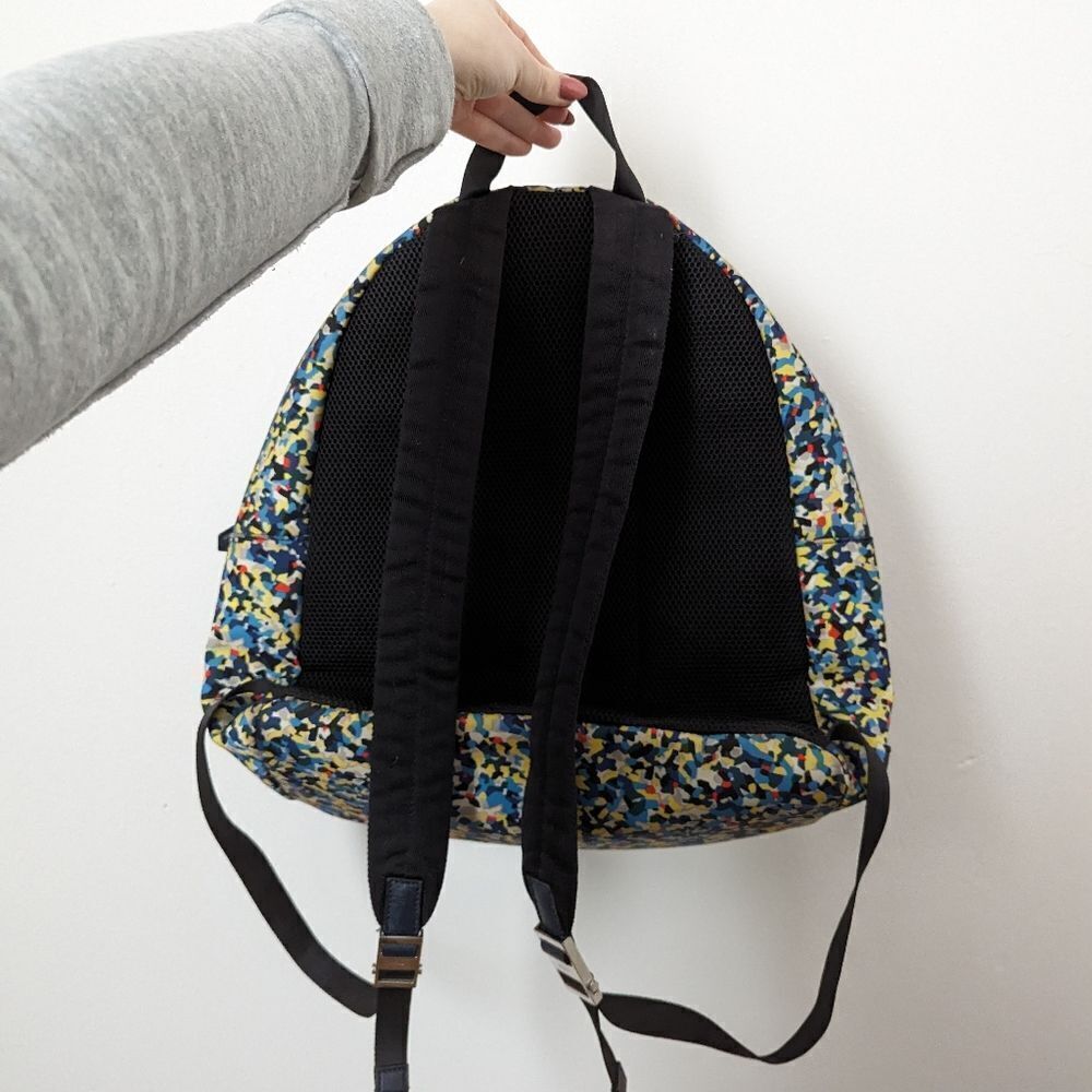 Fendi multicolor confetti print monster eyes nylon backpack bag - Picture 7 of 7